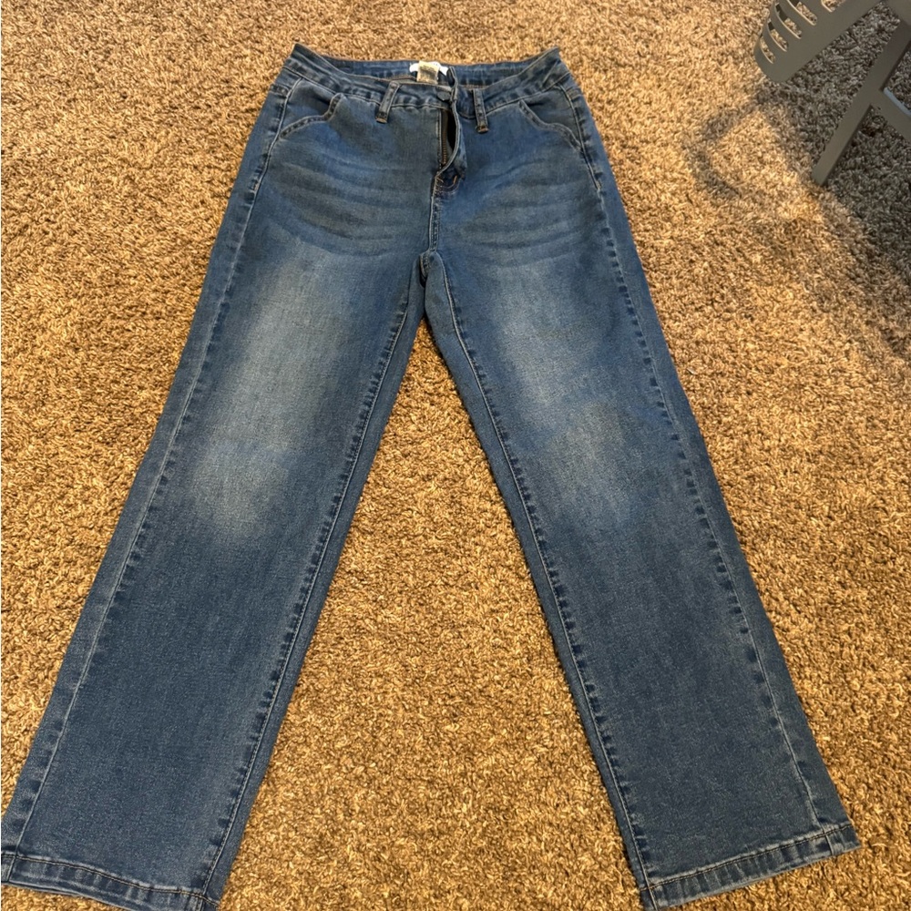 Stylish Blue Women's Straight Leg Jeans